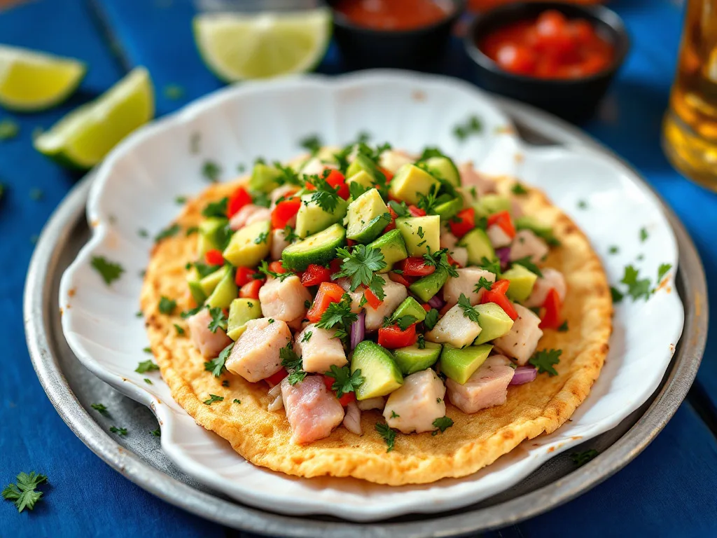 Tostada de ceviche