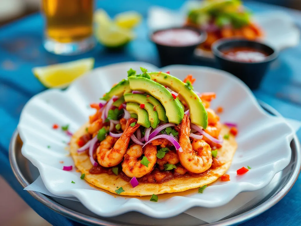 Tostada de camarón